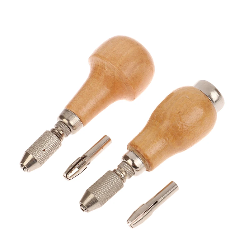 2つのチャク付き木製ハンドル,ワイヤーラッピングドリルキット,DIYジュエリーツール,1個