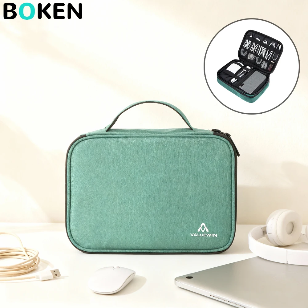 Sac de rangement de câbles Portable pour voyage, pochette de rangement d'accessoires électroniques pour cordon de chargeur, étui à gadgets d'affaires scolaires