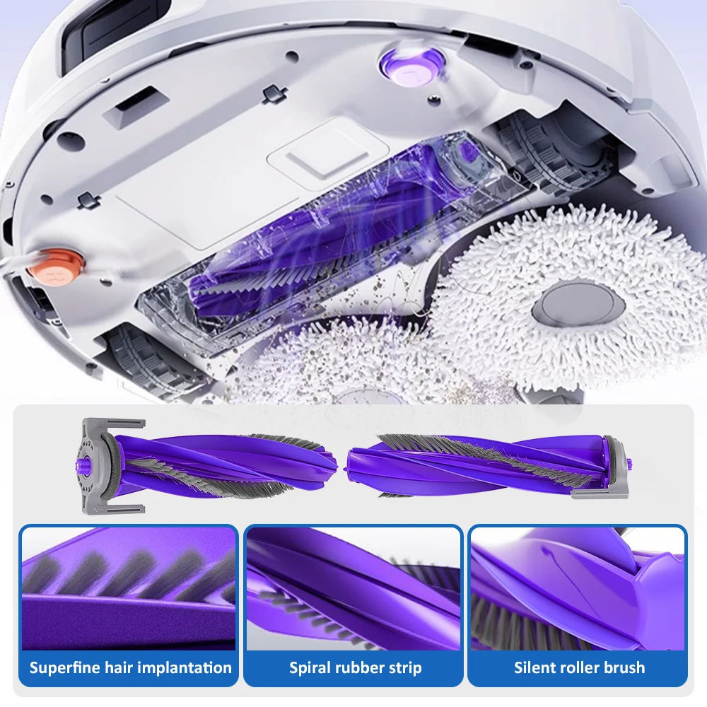 Main Roller Brush For Narwal Freo X Ultra/Freo X Plus/Freo Z Ultra/For Narwal Flow/J4/Lite/J5/J5X/J6 Robot Vacuum Cleaner Part image 4