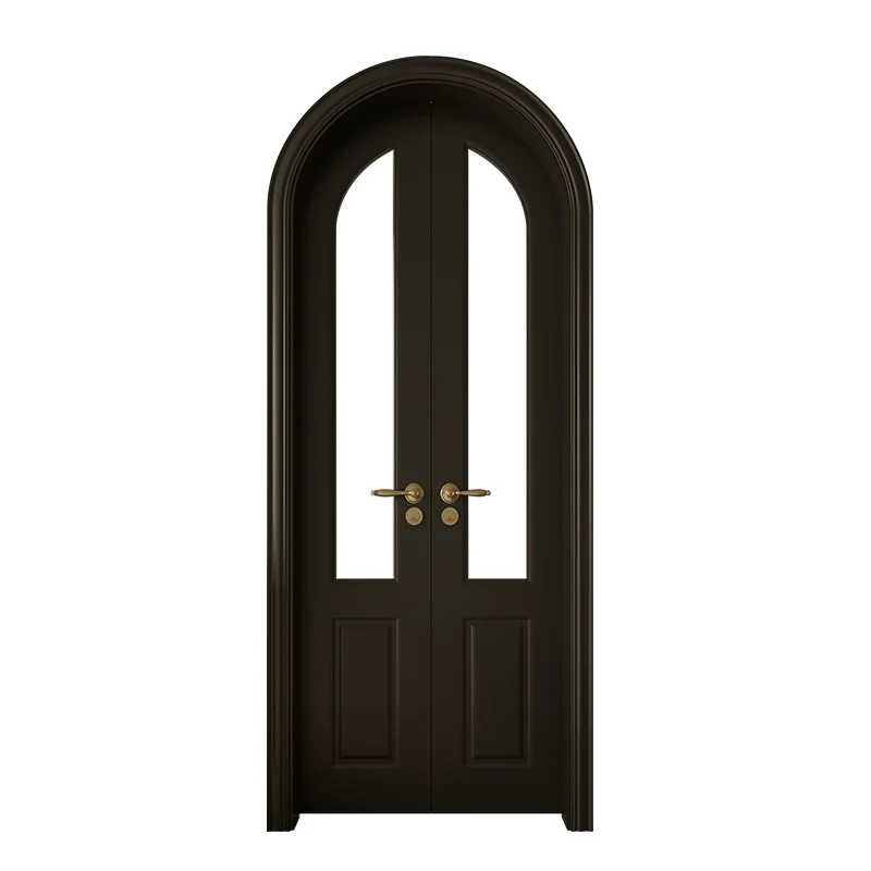 

Retro solid wood bedroom opposite door indoor French paint double door