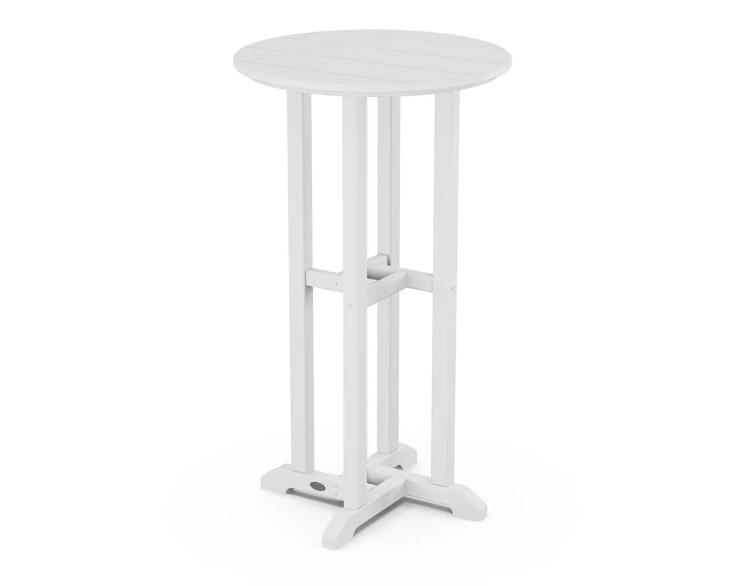 

Круглый стол для патио 24 дюйма, устойчивый к атмосферным воздействиям, белый, на заказ