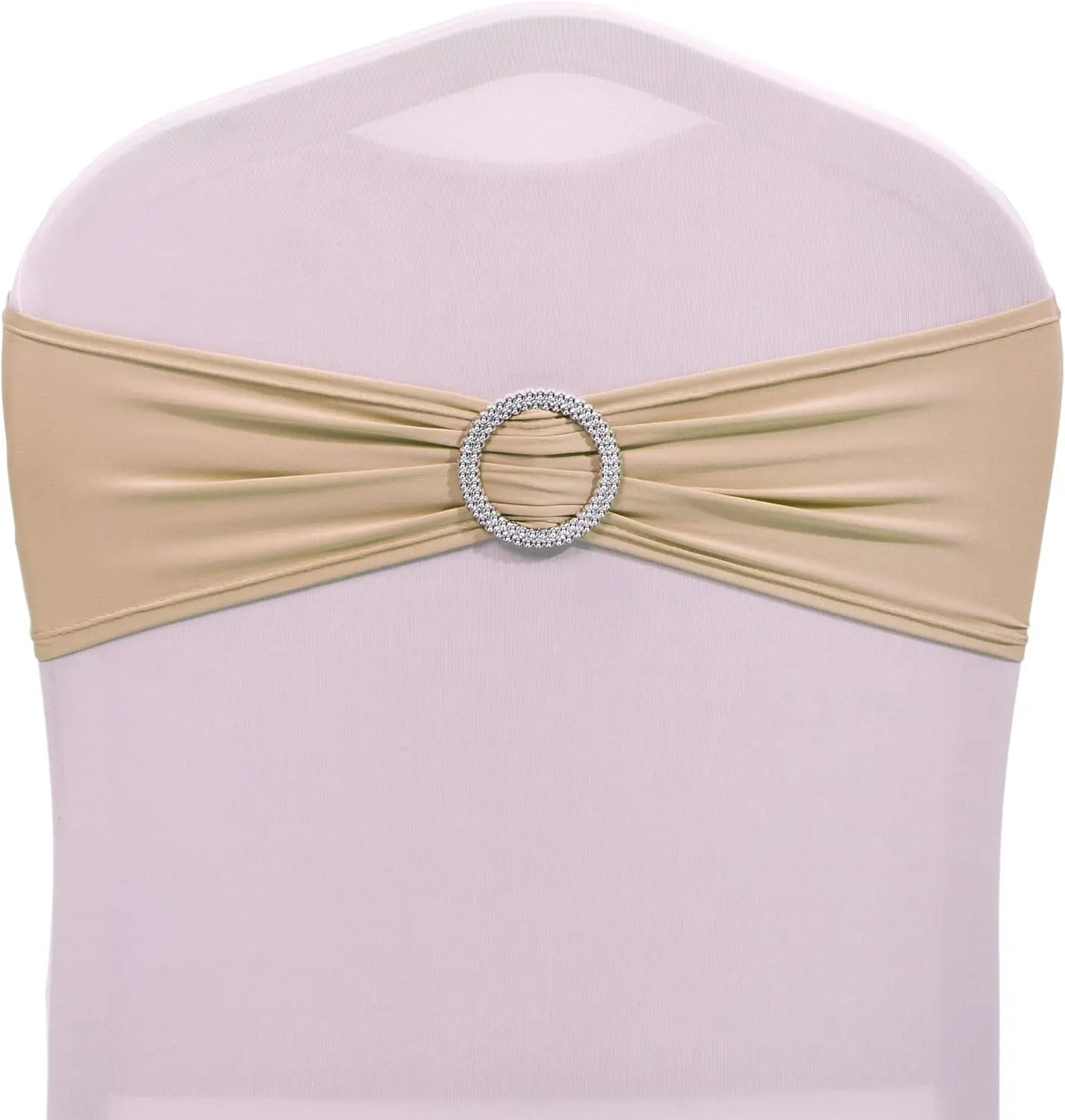 

Mds Pa Of 50 Spandex Chair Sashes Bow Premium Stretch Chair Cover Band With Buckle Slider Universal Fits Elastic Dining Chair