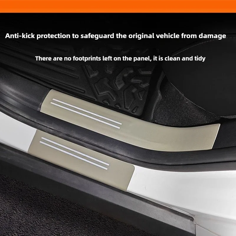 ForChery ICAR V23 Leather anti kick pad threshold strip rear guard plate scratch resistant protection dirt resistant and durable