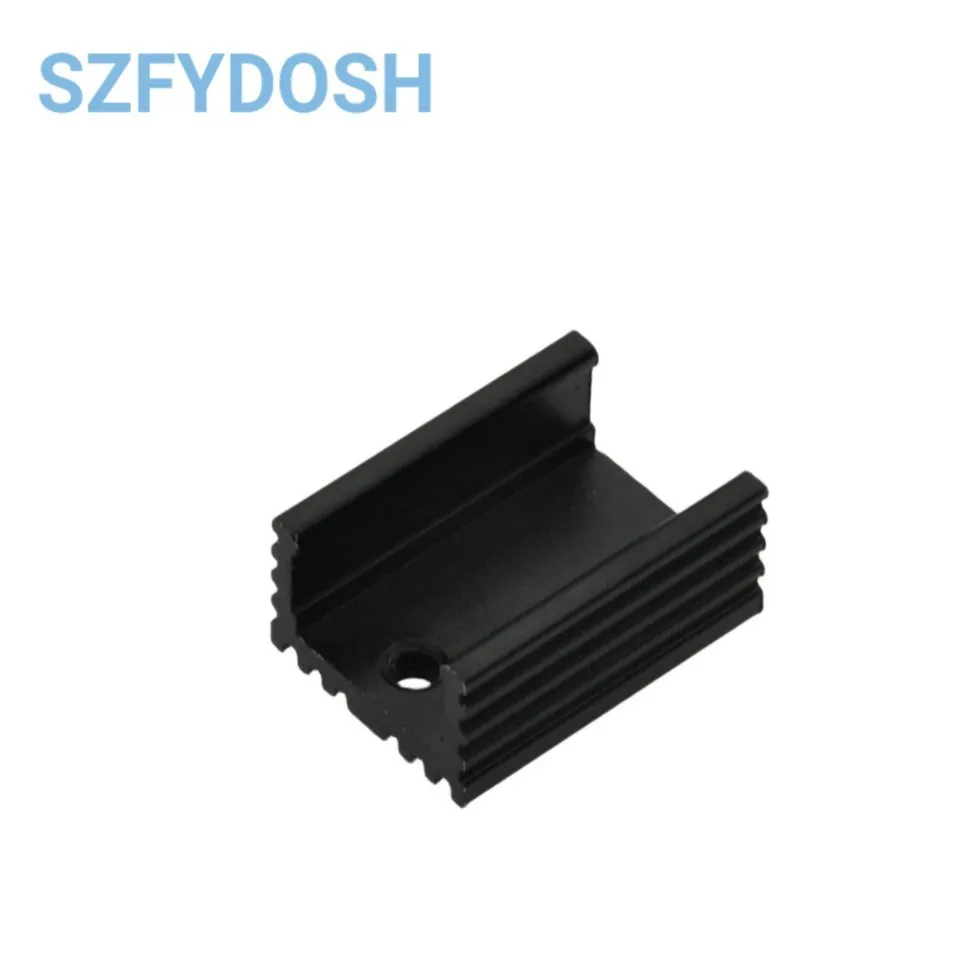 5PCS TO-220 Triode Heatsink Radiator Cooler Radiator 21x15x10MM SCR Black U-type Aluminum Heat Sink