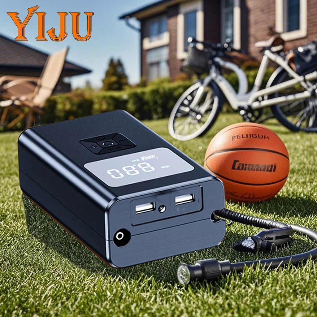 

YIJU автомобильный воздушный насос, проводной/беспроводной переносной автомобильный воздушный компрессор, насос для накачивания шин для мотоцикла, велосипеда, автомобильного накачивания шин