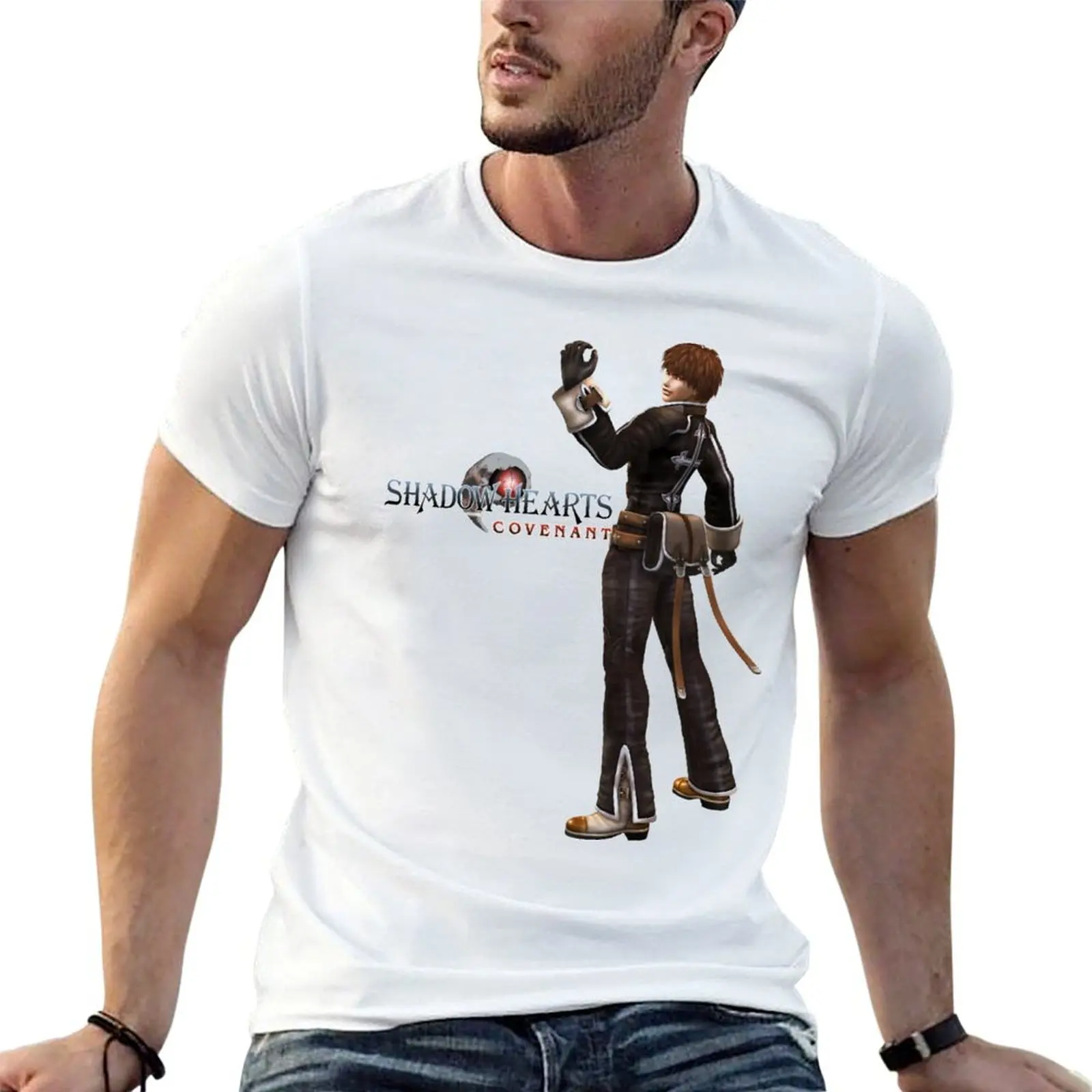 

SHADOW HEARTS: COVENANT — YURI HYUGA T-Shirt hippie clothes oversize t-shirts man anime t shirts T-shirts for men cotton