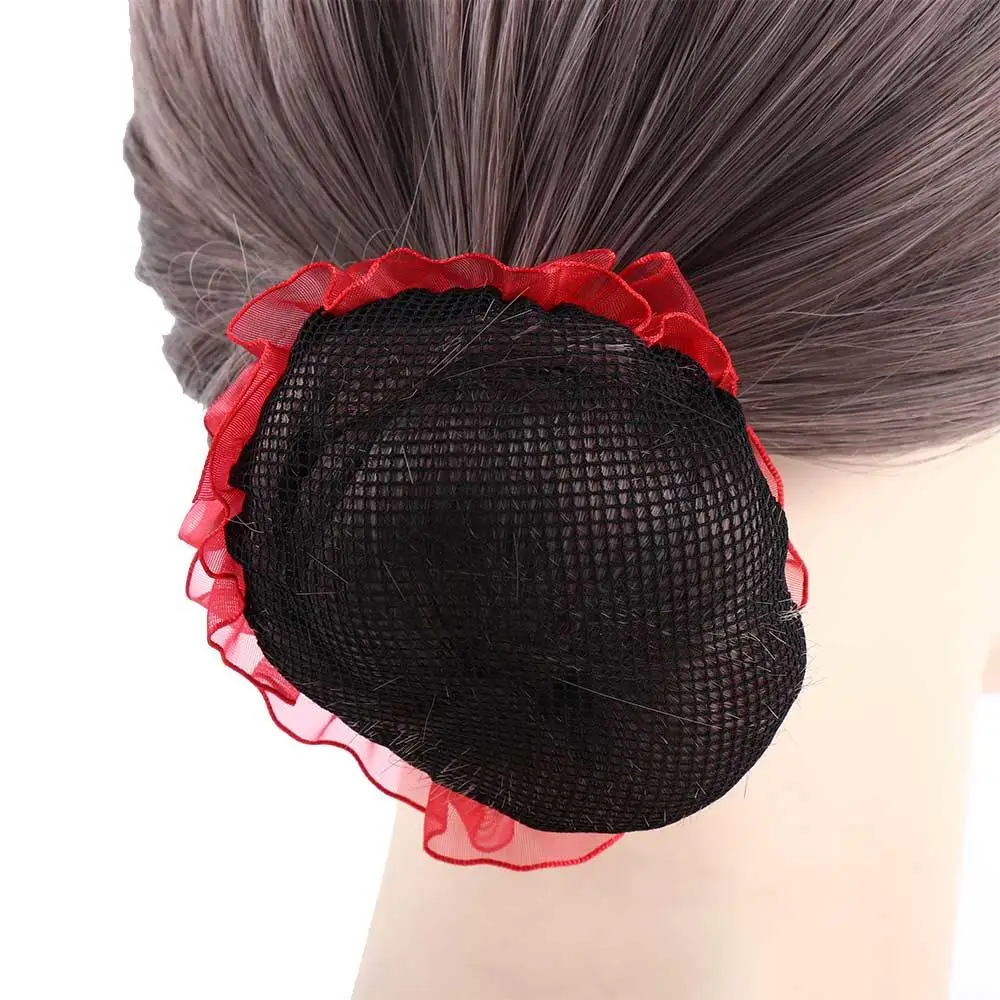 Hair Rope Rings Sweet Lace Hairbands Adjustable Hollow Ponytail Holder Girls Drawstring Snoods Hair Holder Ballet Bun Hair Nets