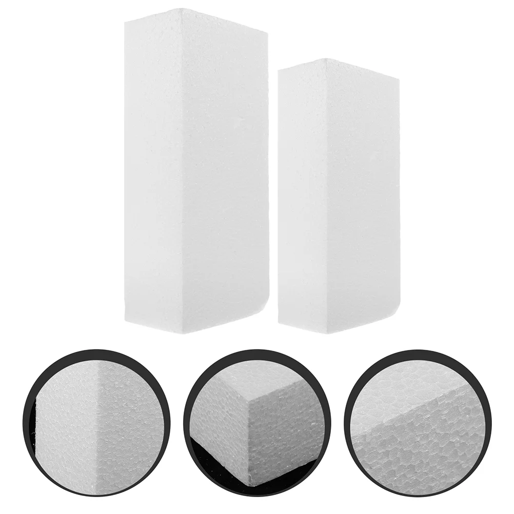 

2 Pcs Foam Blocks Rectangular Crafts White Foams Cubes for Painting Rectangle Crafting DIY