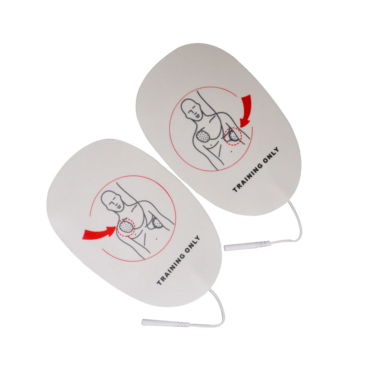 1Pair New Adult AED Training Defibrillation Electrode Conducting Patch For Adult AED Traing Self Adhesive For First Aid