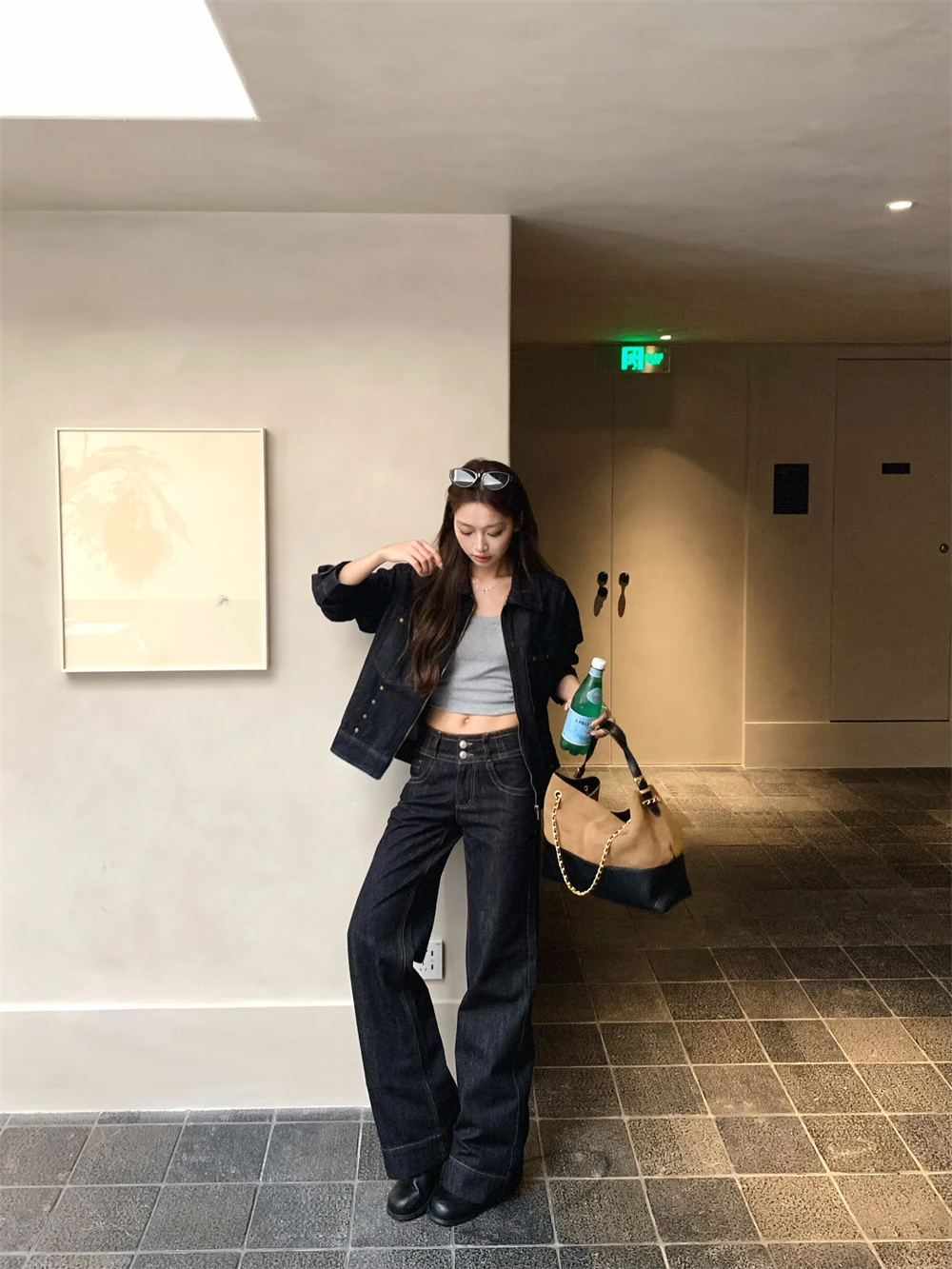 Denim jas gaten dames zomer strandkleding ballonmouwen minimalistisch open voorkant breien uitgehold lichtgewicht bijpassende jas