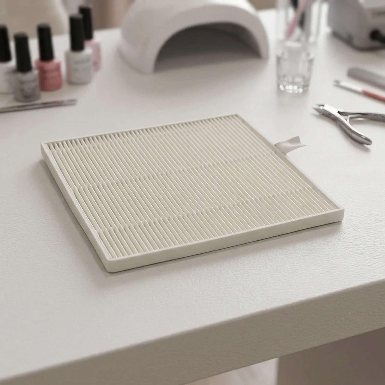 White HEPA Filter for Nail Dust Collection For DC66 DC88 Compatible 183x177x14mm Compact Disposable Replacement Unit