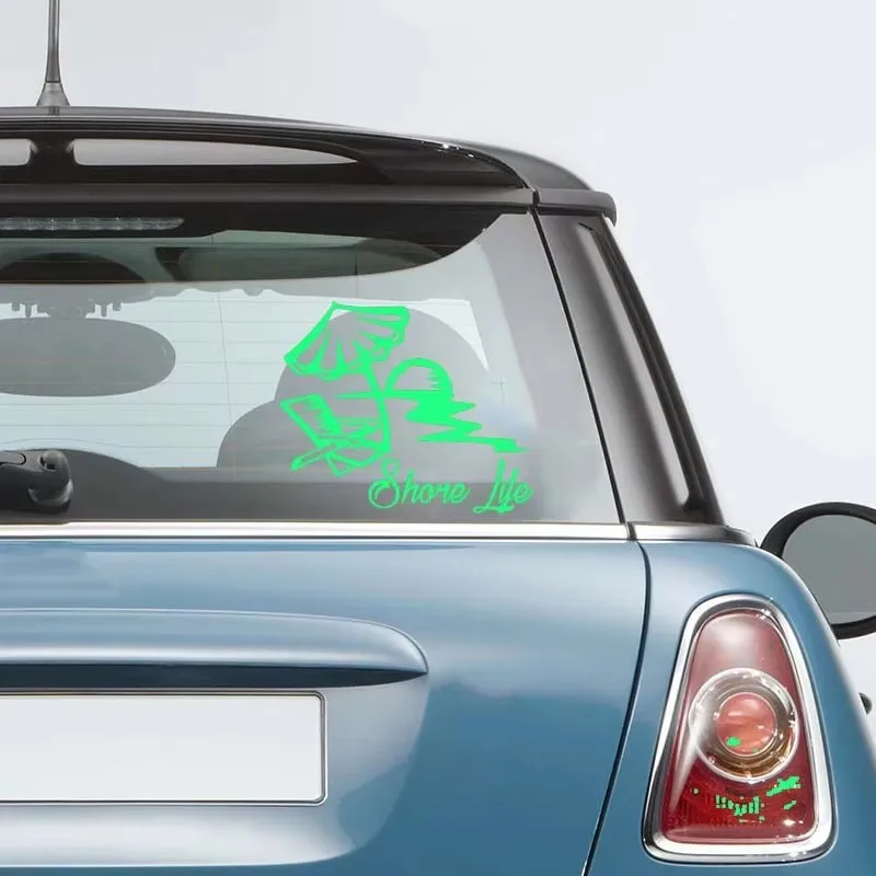 كوست شروق الشمس تصميم رومانسي تصفيف نافذة الوفير دراجة نارية اكسسوارات ديكور المنزل ملصقات السيارات الفينيل