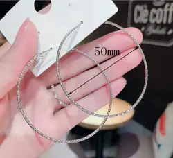 Minimalist Stainless Steel Hoop Earrings for Women Girl Charming Big Twist Circle Ear Piercing Accessories Jewelry