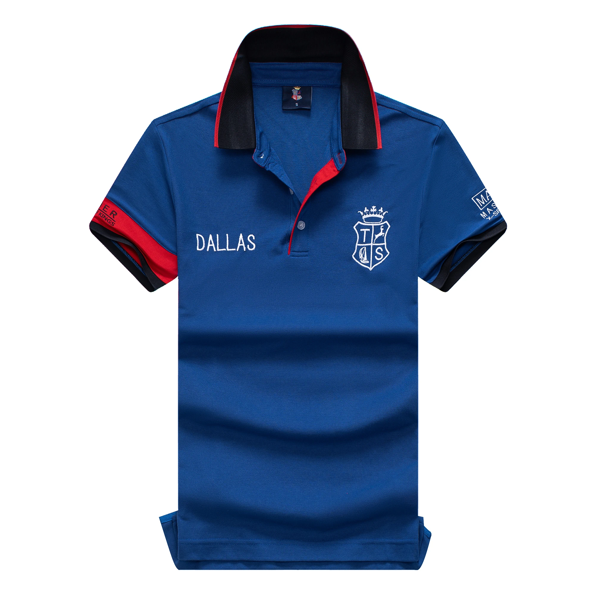 New Arrivals Men's Polo Shirt Classic Blue Dallas City Embroidery Short-sleeved USA Male Clothing Loose Golf Collar T-shirt — купить у AliExpress WW