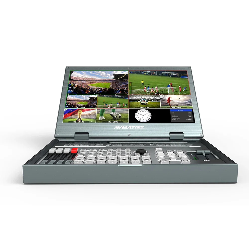 New Arrival Professional Audio Video Digital Audio Video Mixer Input 3G-SDI *4, HDMI 2.0 / DVI/ USB*2 3G-SDI*1 (AUX)