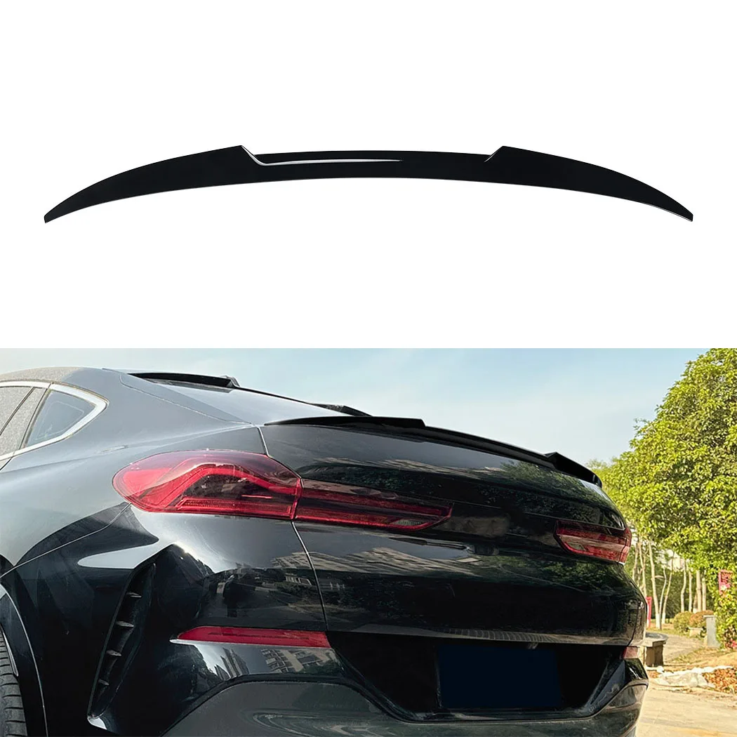 

Rear Spoiler For BMW X6 G06 2019-2025 M4 Style Car Rear Wing Trunk Spoiler Decklid Lid Trim Splitter Lip