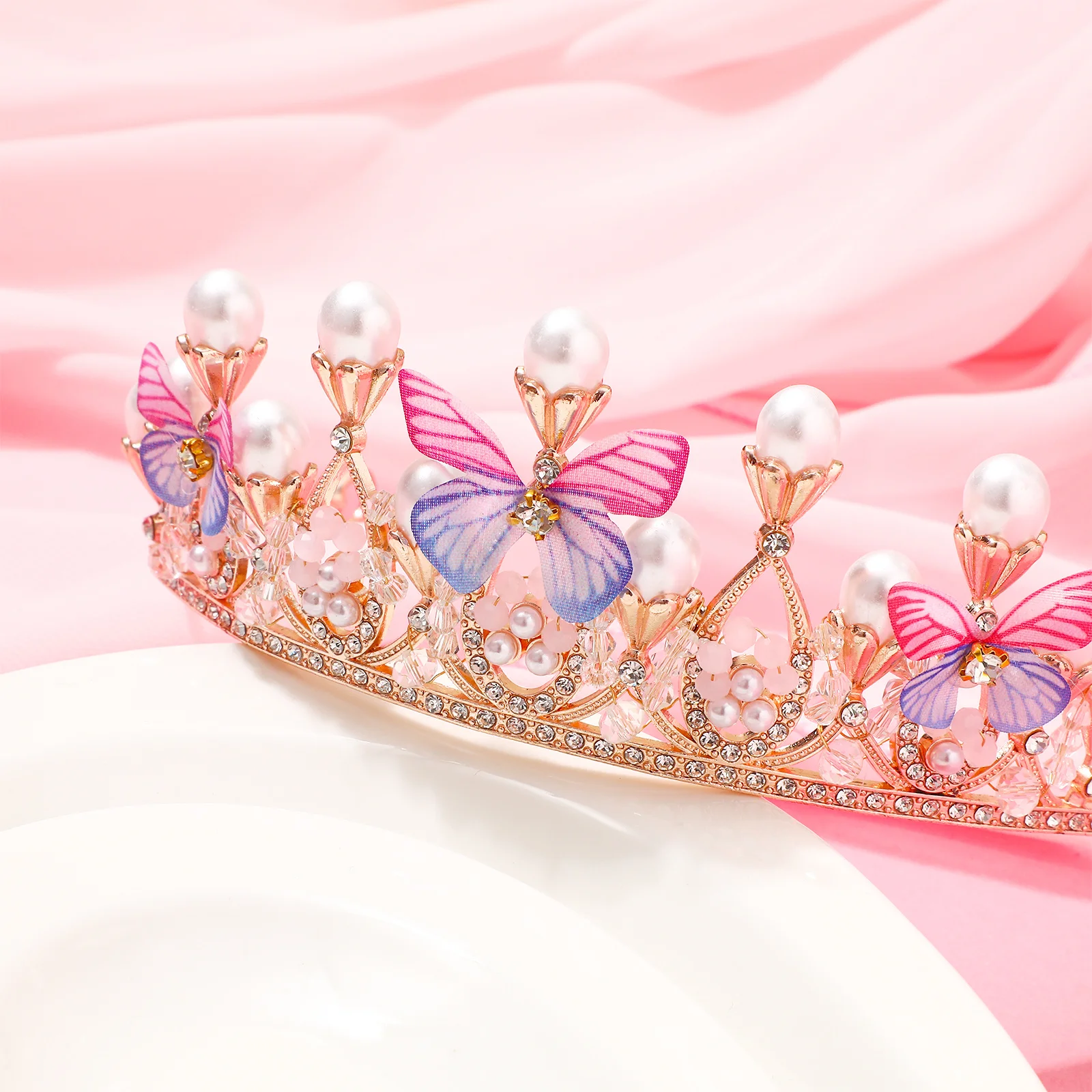 Butterfly Crown Hair Hoop for Girls Premium Material Comfortable Fit Perfect for Birthday Party Baby Shower Family Photo