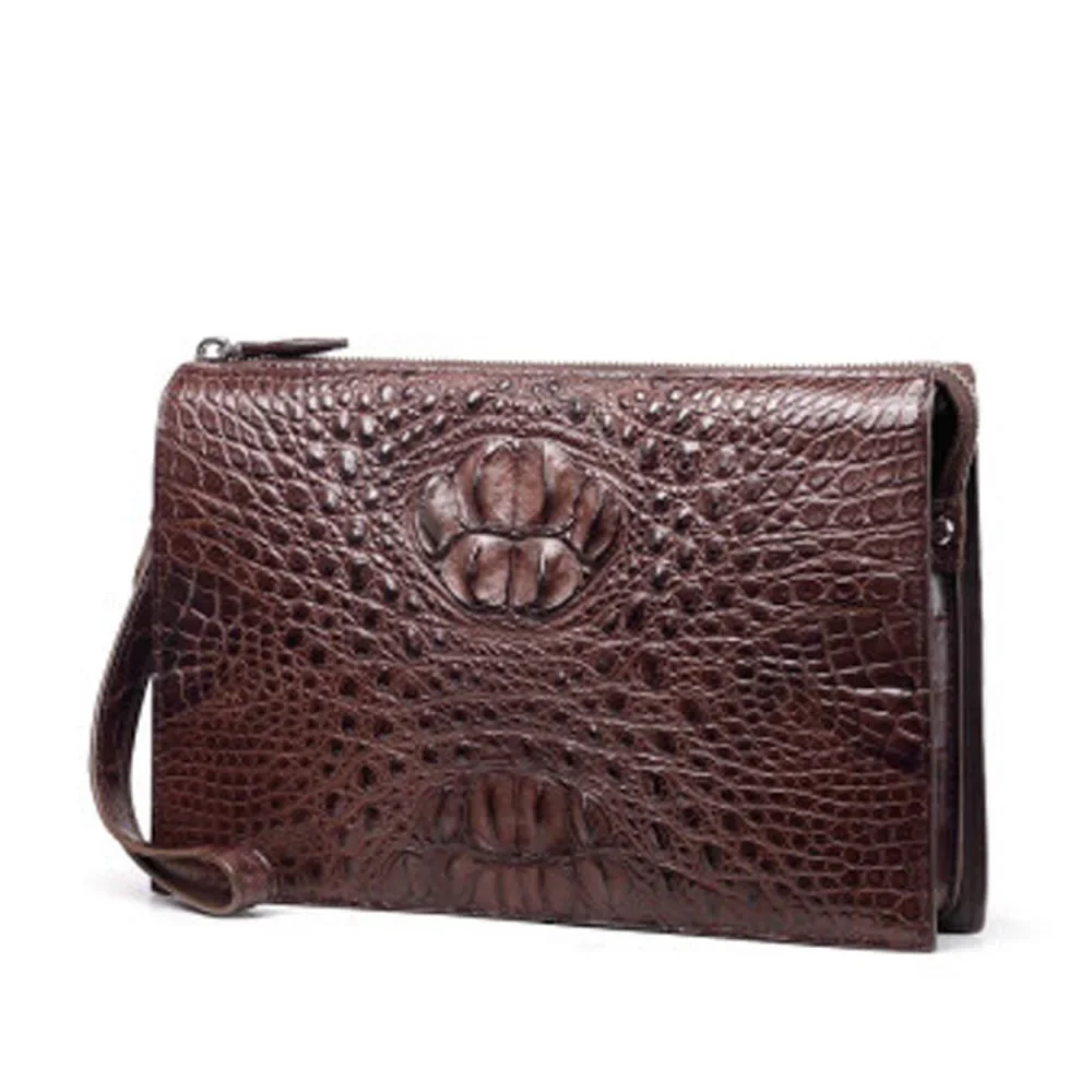 

PUGETE new crocodile male handbags male large capacity business leisure men envelope bag Hand caught bag male