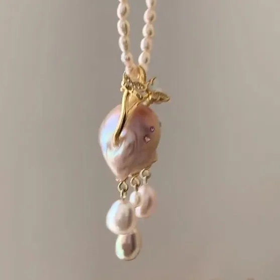Super Immortal Colorful Cloud Imitation Bead Necklace Sweet and Unique Design Collar Chain Fashionable and Versatile Neckchain