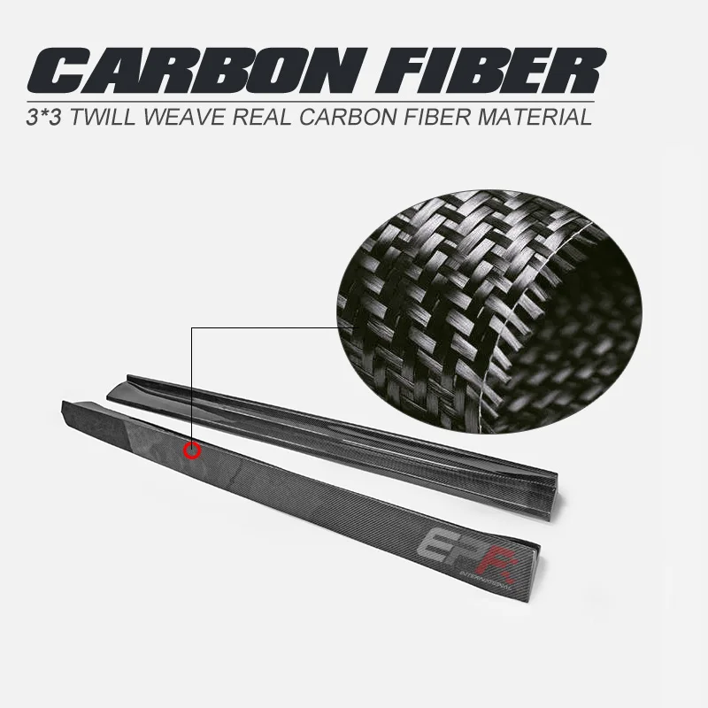 

suitable for High Quality TESLA MODEL 3 Type Side Skirt Real Dry Carbon Exterior Accessory Design Car Body Kits