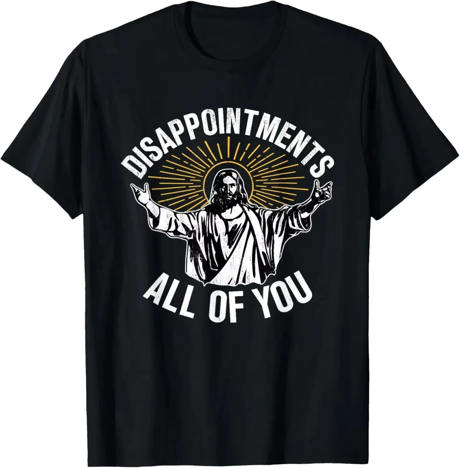 T-shirts graphiques personnalisés pour femmes avec motif humoristique « Déceptions, tous vous ! » Jésus, foi chrétienne, Meme, Streetwear