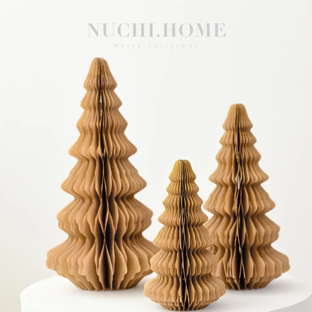 جديد 18/25/32 سنتيمتر شجرة عيد الميلاد زخرفة ورقة جو ديكور شجرة عيد الميلاد العسل الكرة ثلاثية الأبعاد المشهد الدعائم سطح المكتب الديكور