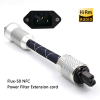 30cm FURUTECH Flux-50 NCF Power Filter Cable With FI-50 NCF Gold Plated Connector IEC320 to 15A Plug 30CM FI-50R NCF Connector
