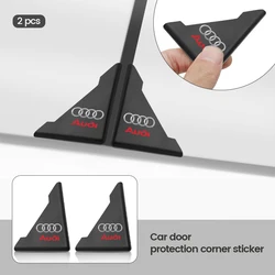 2Pcs Silicone Car Door Corner Cover Anti-Scratch Protection Stickers For Audi A4 A3 A5 A6 A1 A7 A8 Q2 Q3 Q5 Q7 Q8 RS S Line RS