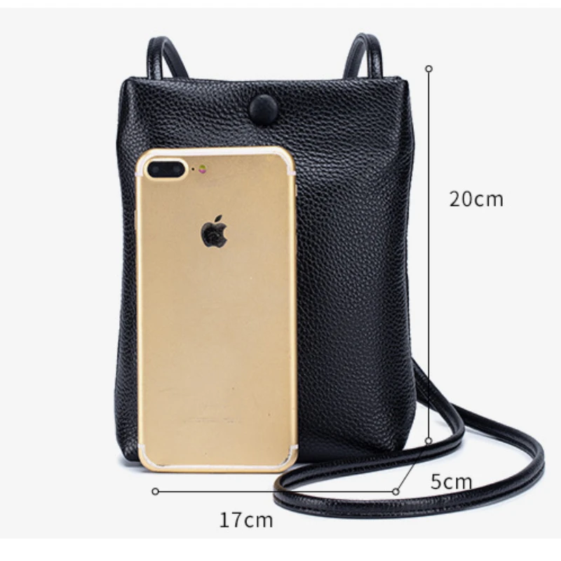 Genuine Leather One Shoulder Bag Women Casual Crossbody Bag Designer Small Handbag Key Lipstick Phone Pouch Messenger For Female