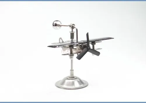 Avión Solar de juguete de equilibrio, hélice negra, juguete de equilibrio de arte cinético, ciencia descompresiva, juguete de oficina en casa