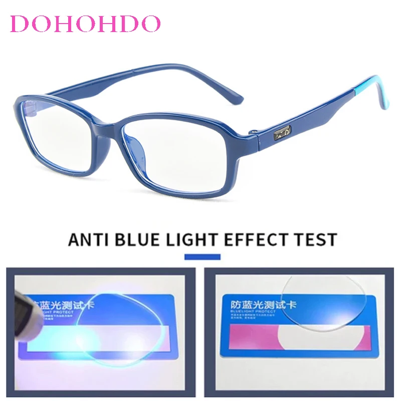 Children Anti Blue Light Glasses Kids Boy Girls Computer Transparent Blocking Reflective Eyeglasses Without Graduation Glasses