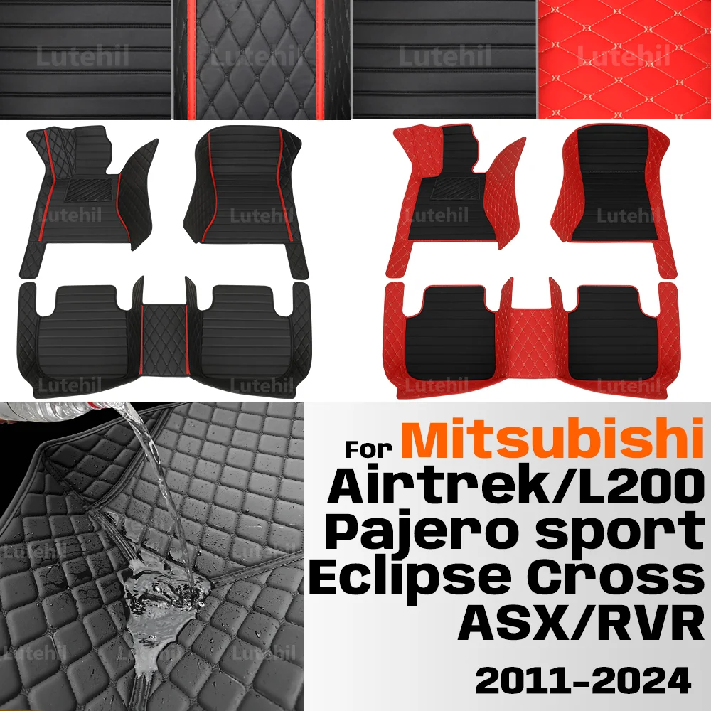 

For Mitsubishi Airtrek L200/Triton L200 Pajero sport Eclipse Cross ASX/RVR Custom Car Floor Mat Cover Interior Accessories