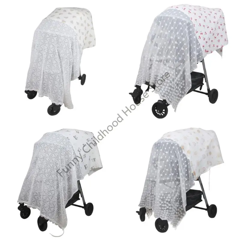 

D0LA Breathable Mesh Baby Strollers Cover Sunshade Canopy Multipurpose Insect Guard