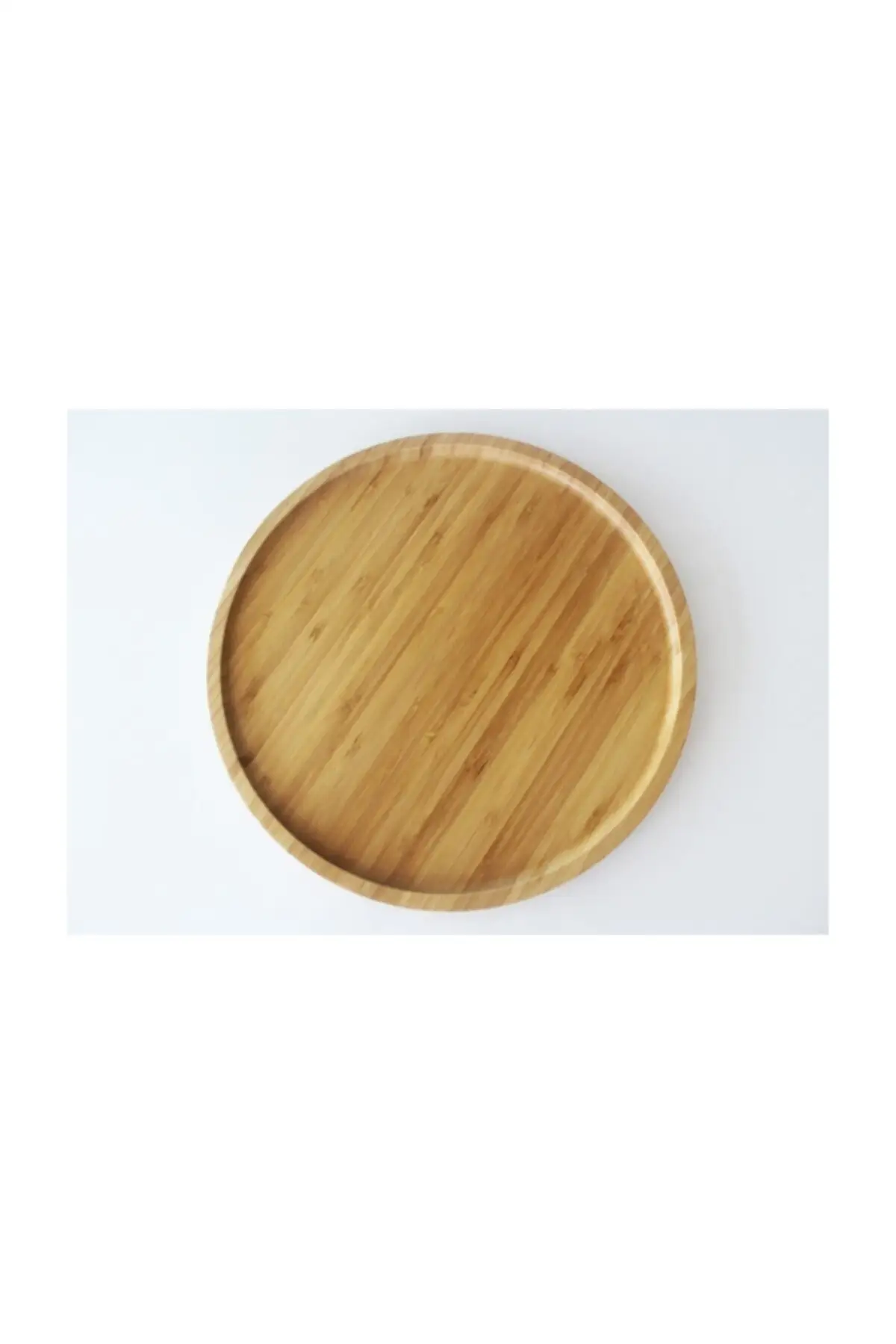 Bamboo Rotating Tray wood presentation service plate lazy susan plate wood 33 cm 13inch