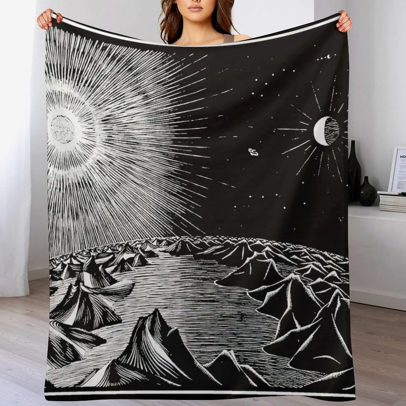 

Escher - The 4th Day of the Creation Throw Blanket Warm Comfortable Blanket Gift for Parents Friends