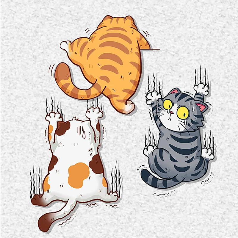 3pcs Funny Pet Cat Climbing Cats Animal Styling Car Body Creative Decor Accessories Decoration Decals Car Sticker Stickers