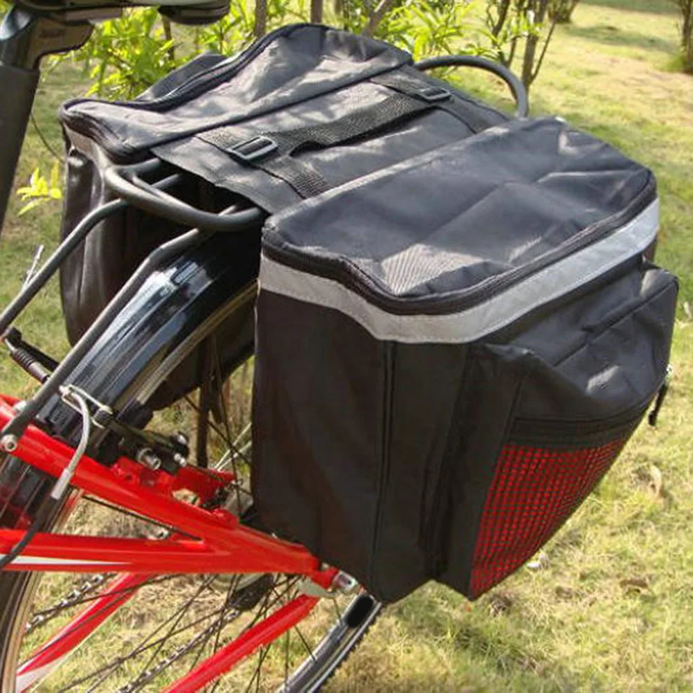 

Велосипедная сумка с двойным слоем для хранения, сумка на седло велосипеда, сумка для велопоездок, сумка для перевозки грузов, органайзер для хранения, устойчивая и практичная.