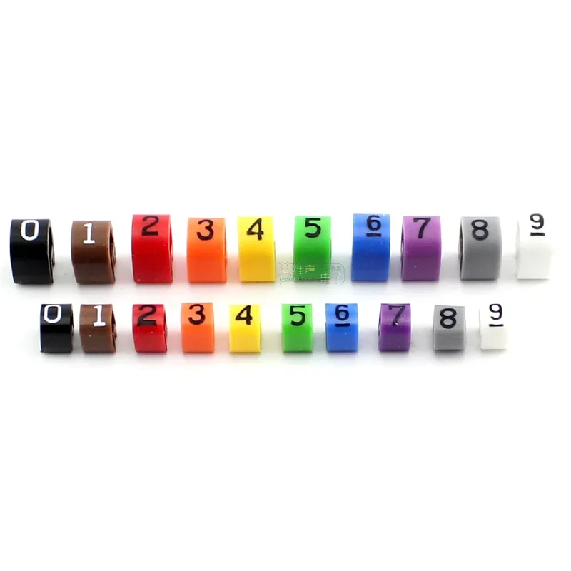 Digital Number Tube Color Cable Number Mark Ring Multi-channel Cable Tool Fits  Cable Size 2.0-3.2/3.6-7.4mm  Color Coil