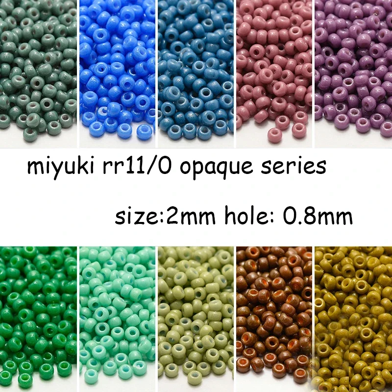 Miyuki 2mm okrągłe koraliki importowane z japonii nieprzezroczysta seria DIY bransoletka z koralików dla kobiet