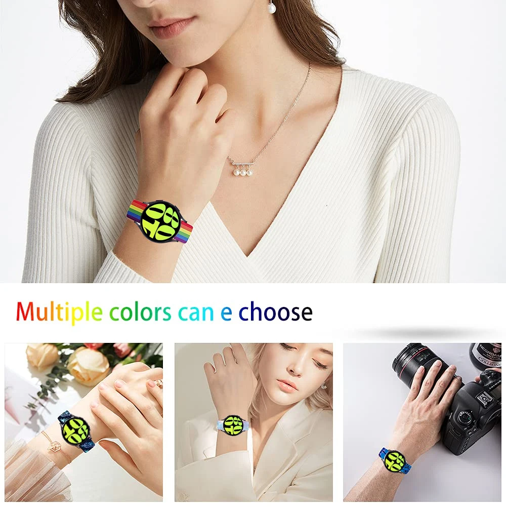 Silicone Floral Strap for samsung galaxy Watch 6 40mm 44mm Replacement 20mm Wristband Bracelet Galaxy Watch 6 Classic 47mm 43mm