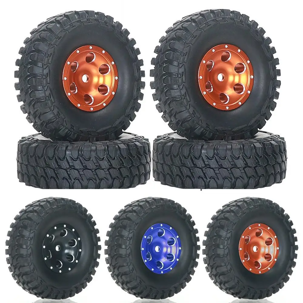 

Metal Wheels/tires/adapters For 1/24 Crawler Car Axial Scx24 90081 4wd Axi00004 Scx24 Tires Rc Car Accessories