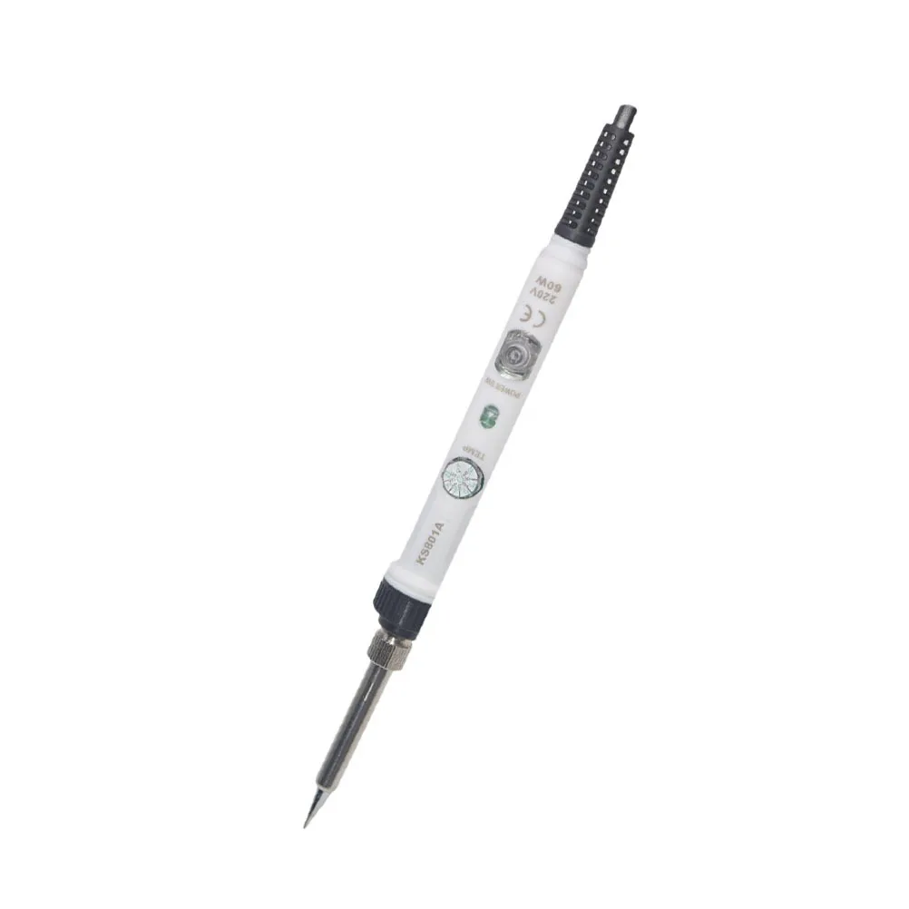 

60W Adjustable Constant Temperature Electric Soldering Iron Set White Eu Plug Included Soldering Iron Kit for Electronics