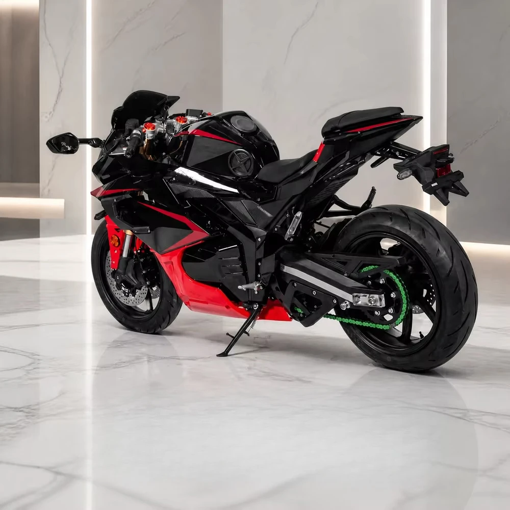 Electric Motorcycles Sportbikes 5000W 72V ABS Dual Front Disc Brake Mid Drive Fork All-Terrain Tires Adult Off-Road 80km/h