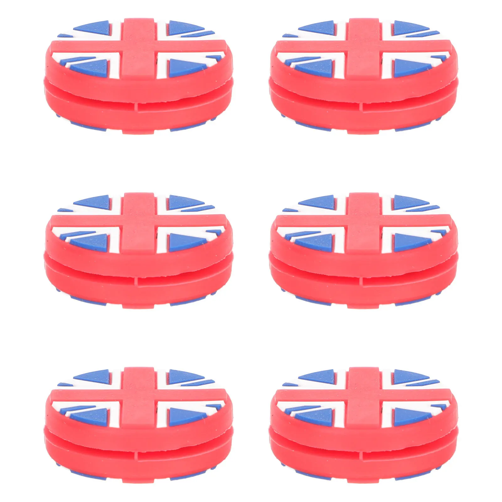 

6Pcs Tennis Racket Vibration Dampeners National Flag Design Silicone Shock Absorbers Racket Accessory Tennis Dampener