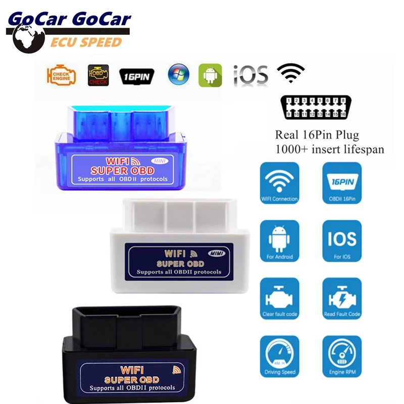 

New Super Mini ElM327 Wifi OBD2 Adapter ELM327 WiFi OBD2 Car Code Scanner for IOS Iphone ELM327 Wifi V1.5 Car Diagnostic Tool