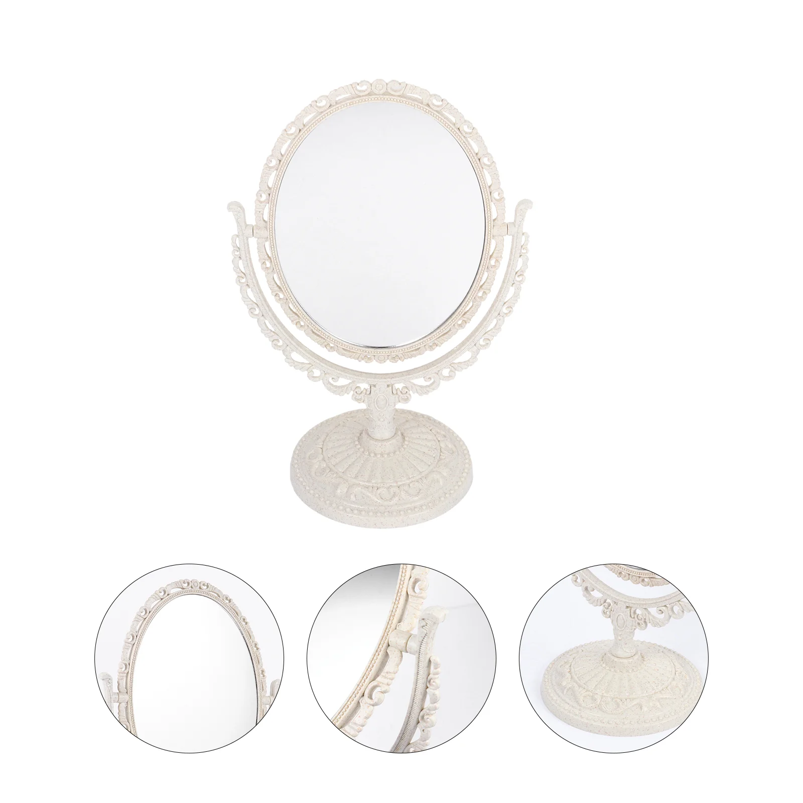 Decorate Grace Retro Vanity Mirror Travel Girl Table Top Vintage Bathroom Plastic Mirrors