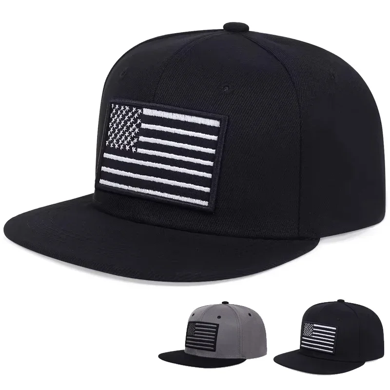 Unisex American Flag Embroidery Hip-hop Hats Spring Autumn Outdoor Adjustable Casual Baseball Caps Sunscreen Hat Sports Cap