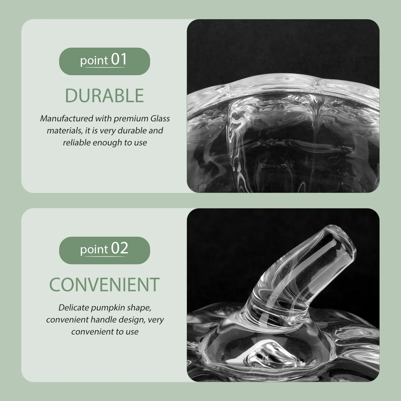 

Стеклянная банка-тыква для конфет, прозрачный контейнер для хранения сухих продуктов, чая, закусок, декор для дома и кухни, украшение на Хэллоуин