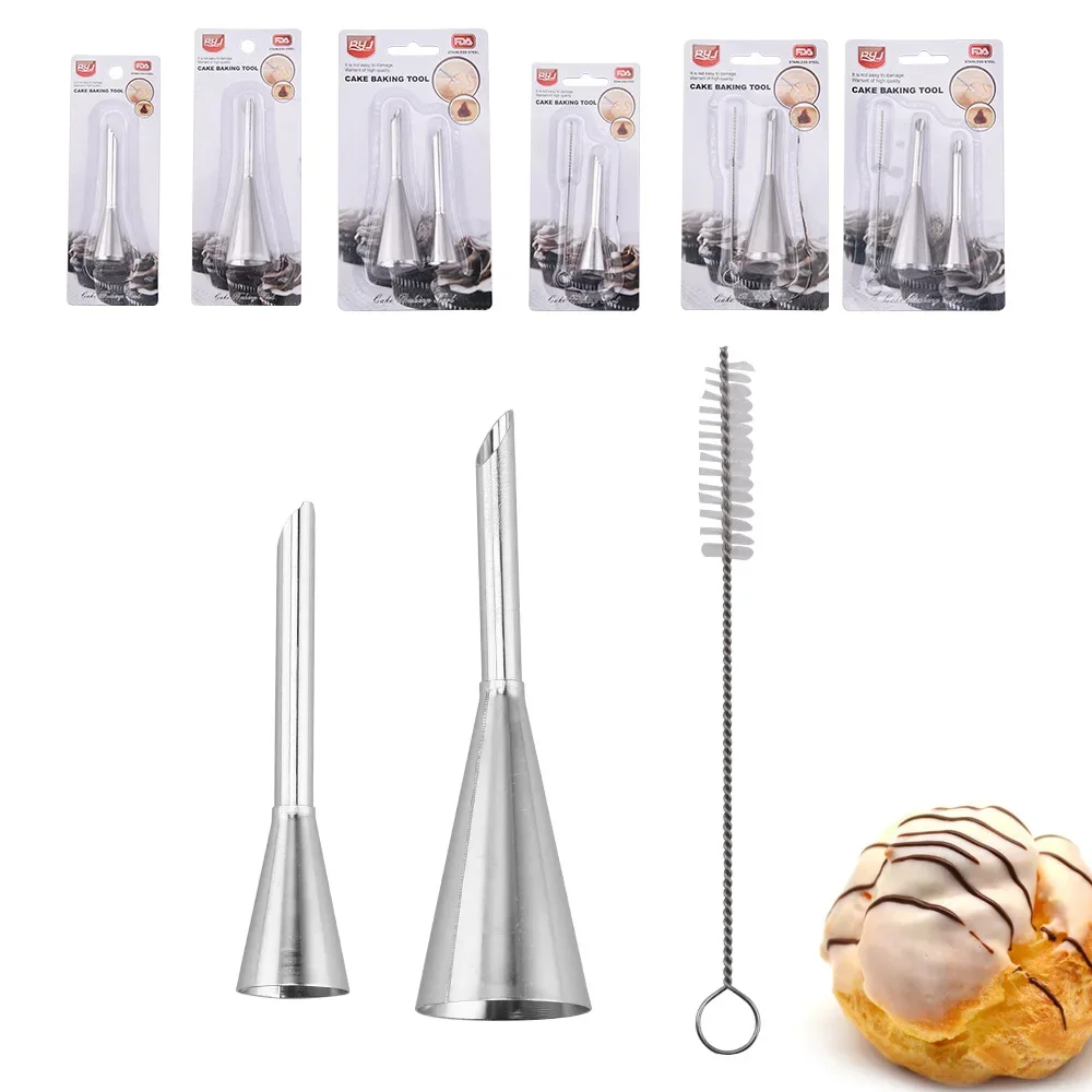 Puff Nozzles Cupcake Injector Pastry Syringe Cream Socket Icing Piping Tip Bag Cake Confectionery Equipment Kit Decorating Tools