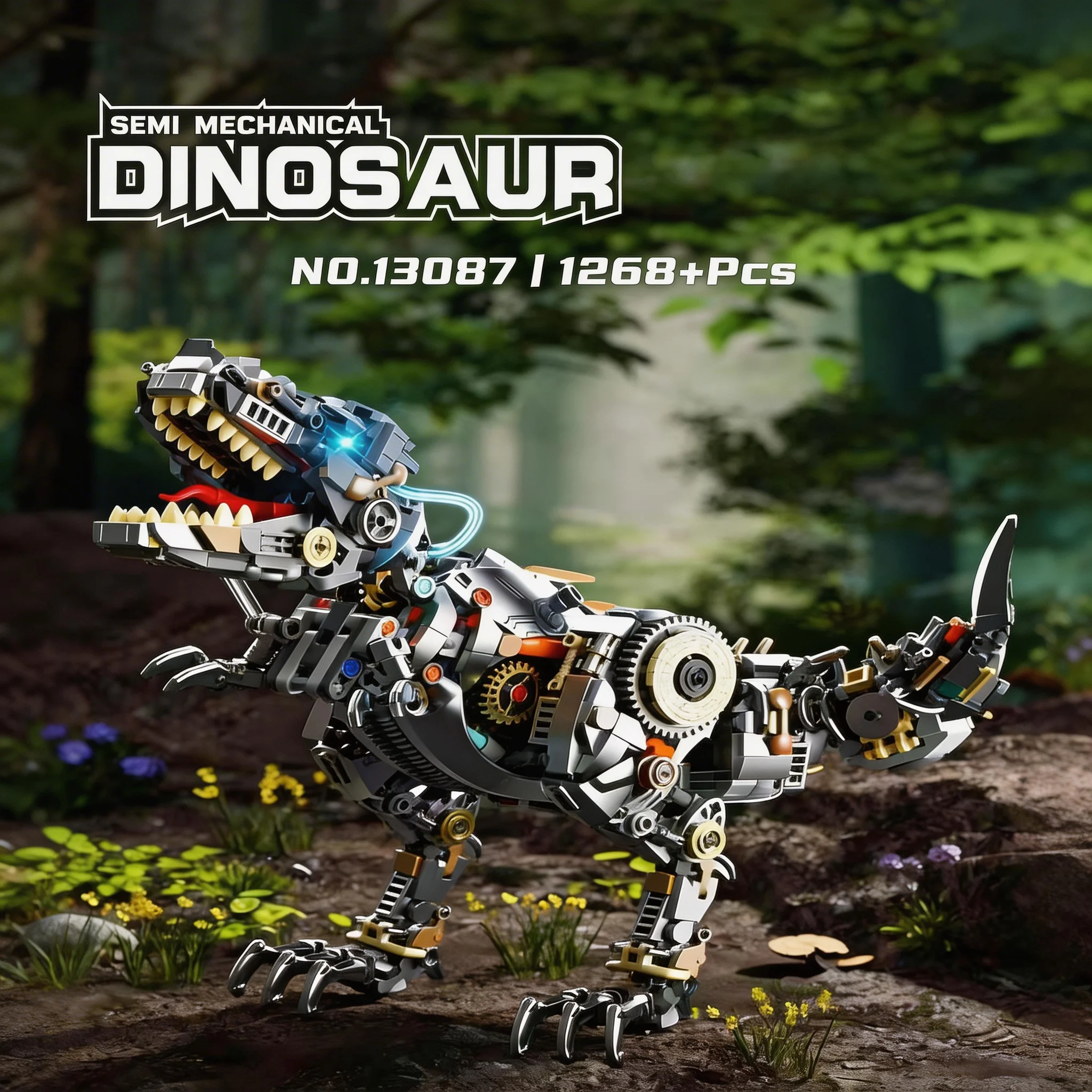 

Набор строительных блоков с изображением динозавра Тираннозавра Рекса, 1439 деталей, большая модель тираннозавра высотой 33 см, коллекционная игрушка для детей и взрослых, подарок